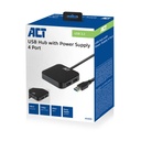 ACT USB Hub 3.2, 4x USB-A (w/PSU)