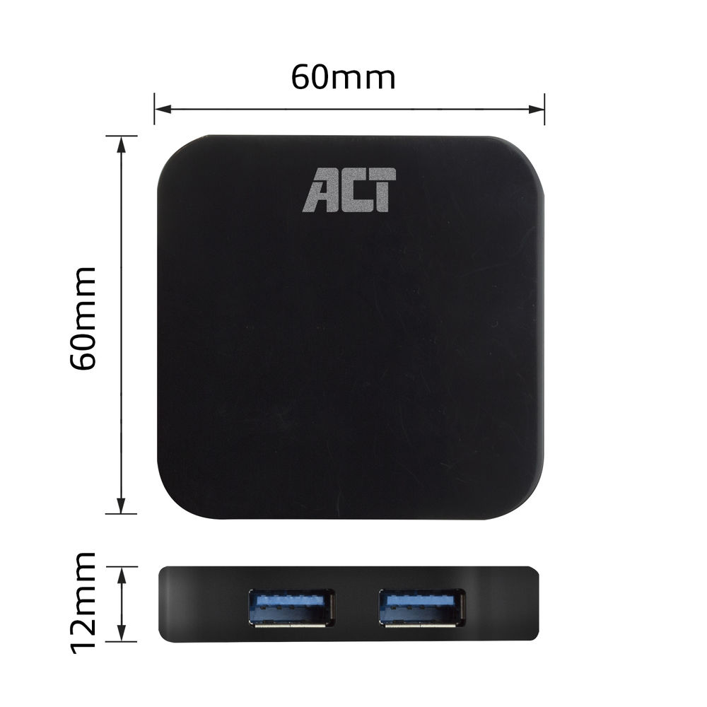 ACT USB Hub 3.2, 4x USB-A (w/PSU)