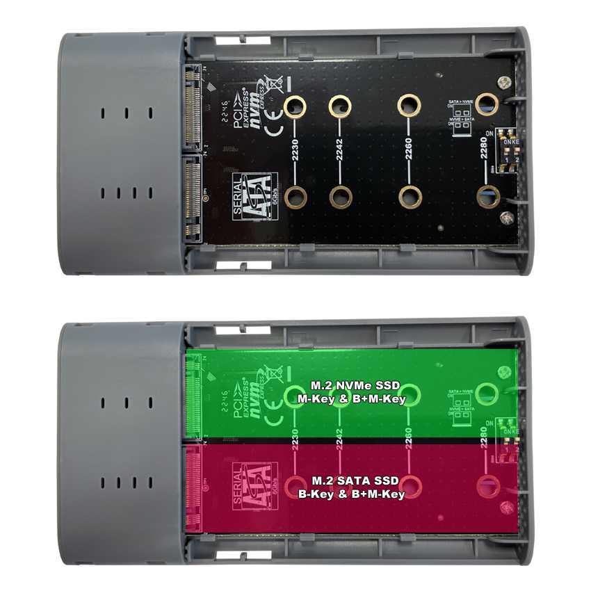 USB-C Dual Docking Station M2 SATA&NVMe