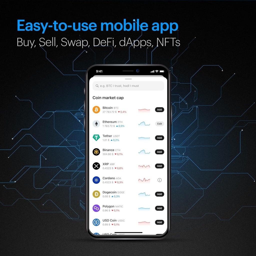 Tangem Classic Black Wallet (3-cards set)