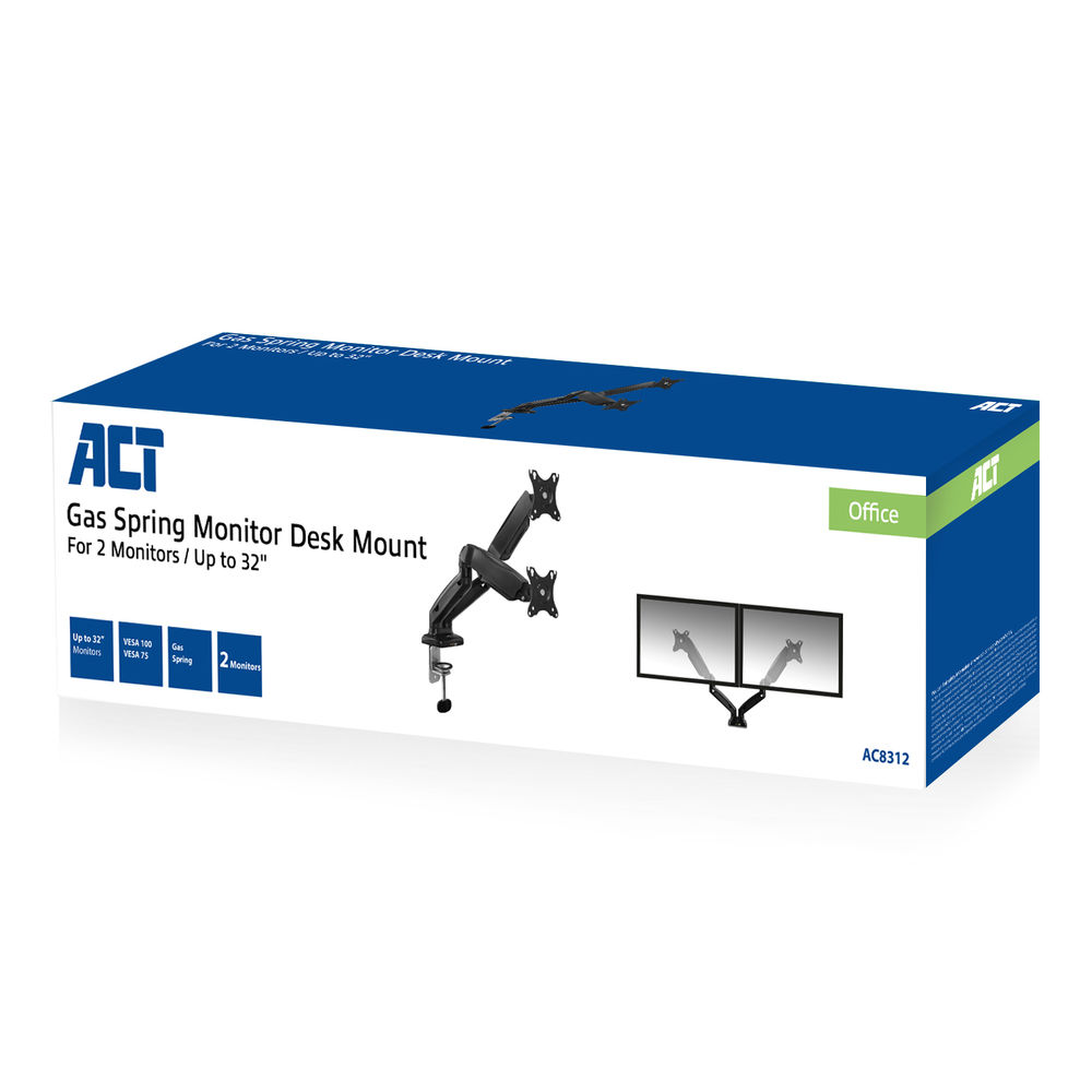 ACT Dual Gas Monitor Desk Mount