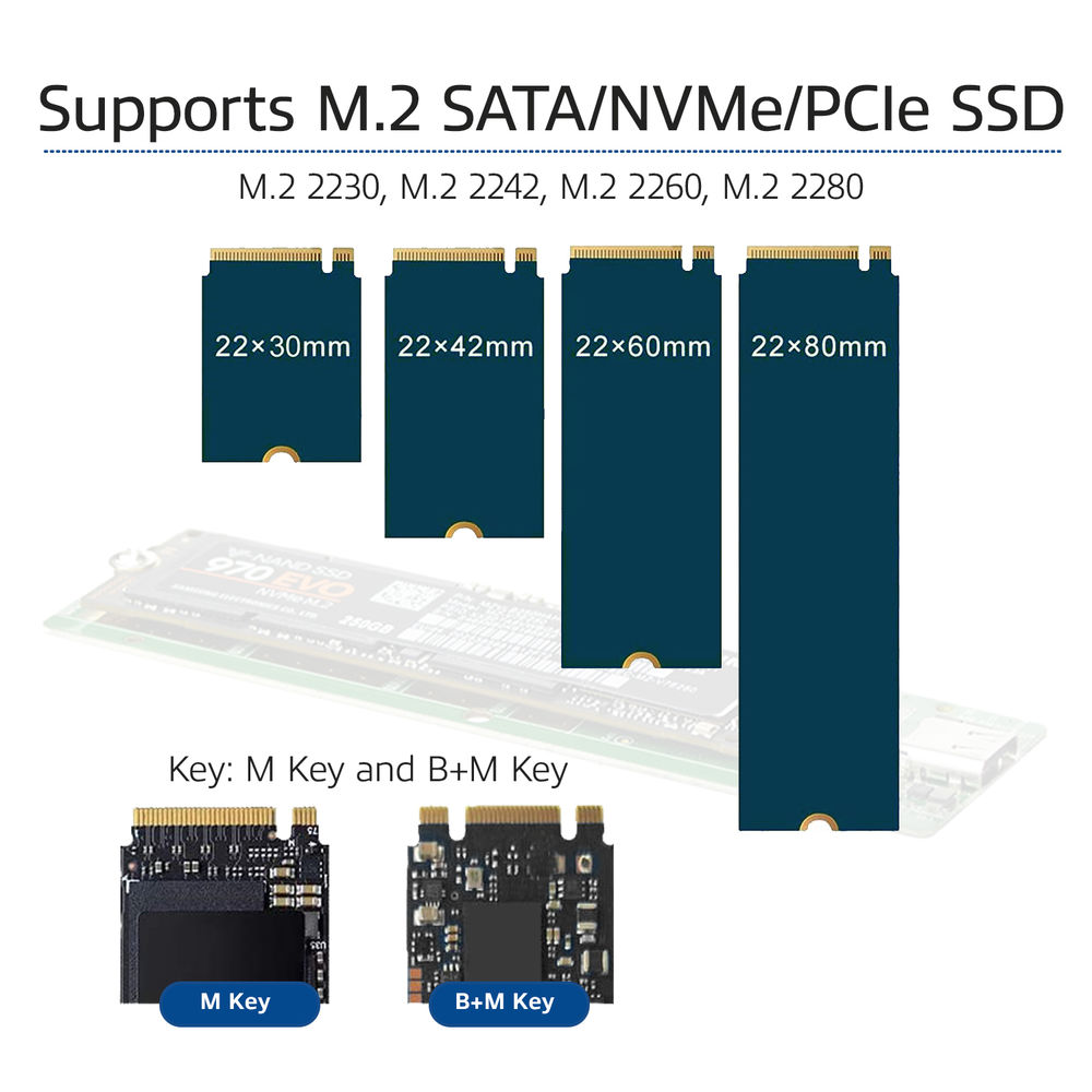 ACT M.2 SATA & NVMe SSD Enclosure USB-C