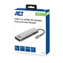 ACT USB-C 4K Multiport Adapter (HDM I/2xUSB/Reader/PD)