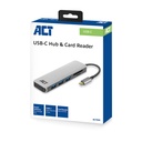 ACT USB-C Hub & Card Reader (3xUSB/ Reader/PD)