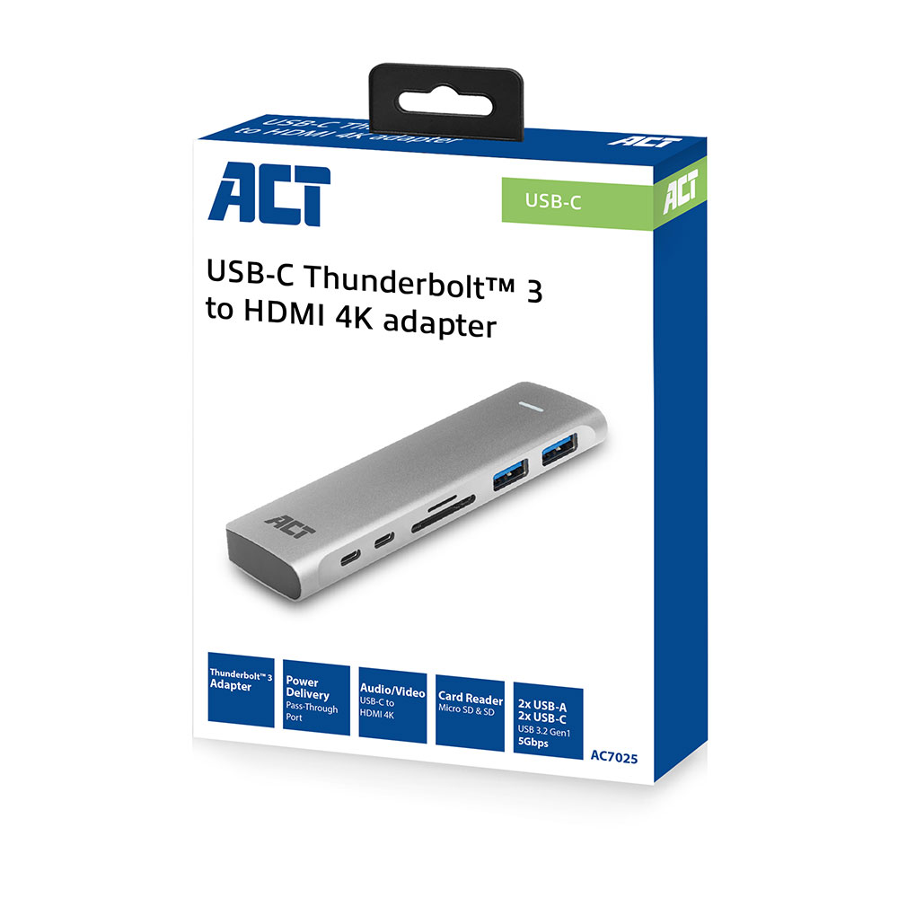 ACT USB-C Thunderbolt3 Multiport (H DMI/USB/PD/Reader)