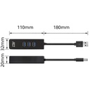 ACT USB3.1 Gbit Network Adapter w /USB Hub