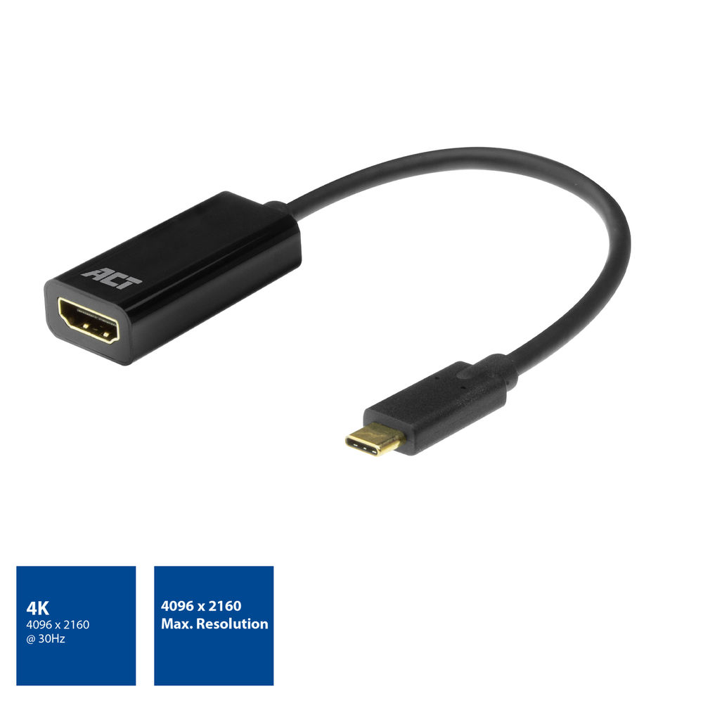 ACT USB-C to HDMI female adapter 4K @ 30Hz