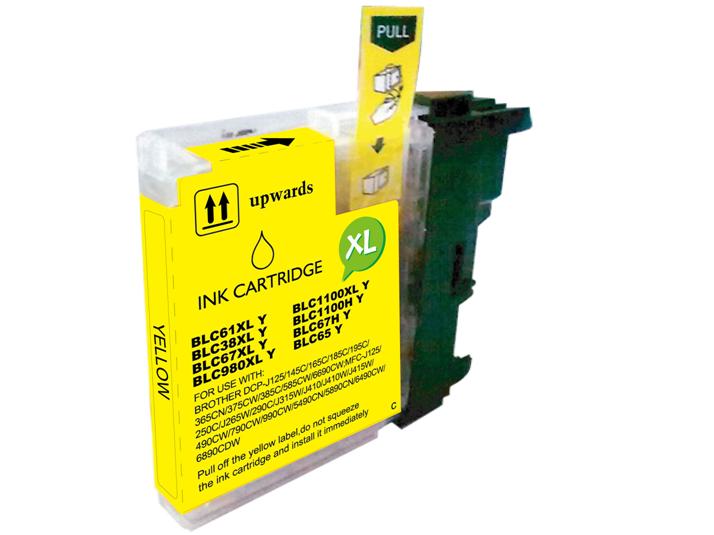 Brother Generic Inkjet LC980XL/LC985XL/LC1100XL Yellow