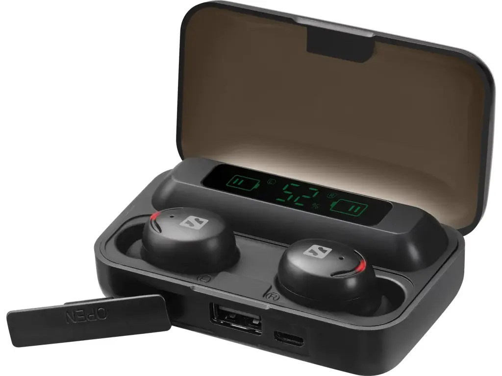 [126-38] Sandberg Wireless Earbuds + Powerbank