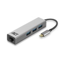 ACT USB-C Gbit Network Adapter w/US B Hub