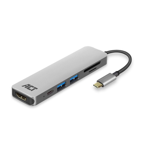 [AC7023] ACT USB-C 4K Multiport Adapter (HDM I/2xUSB/Reader/PD)